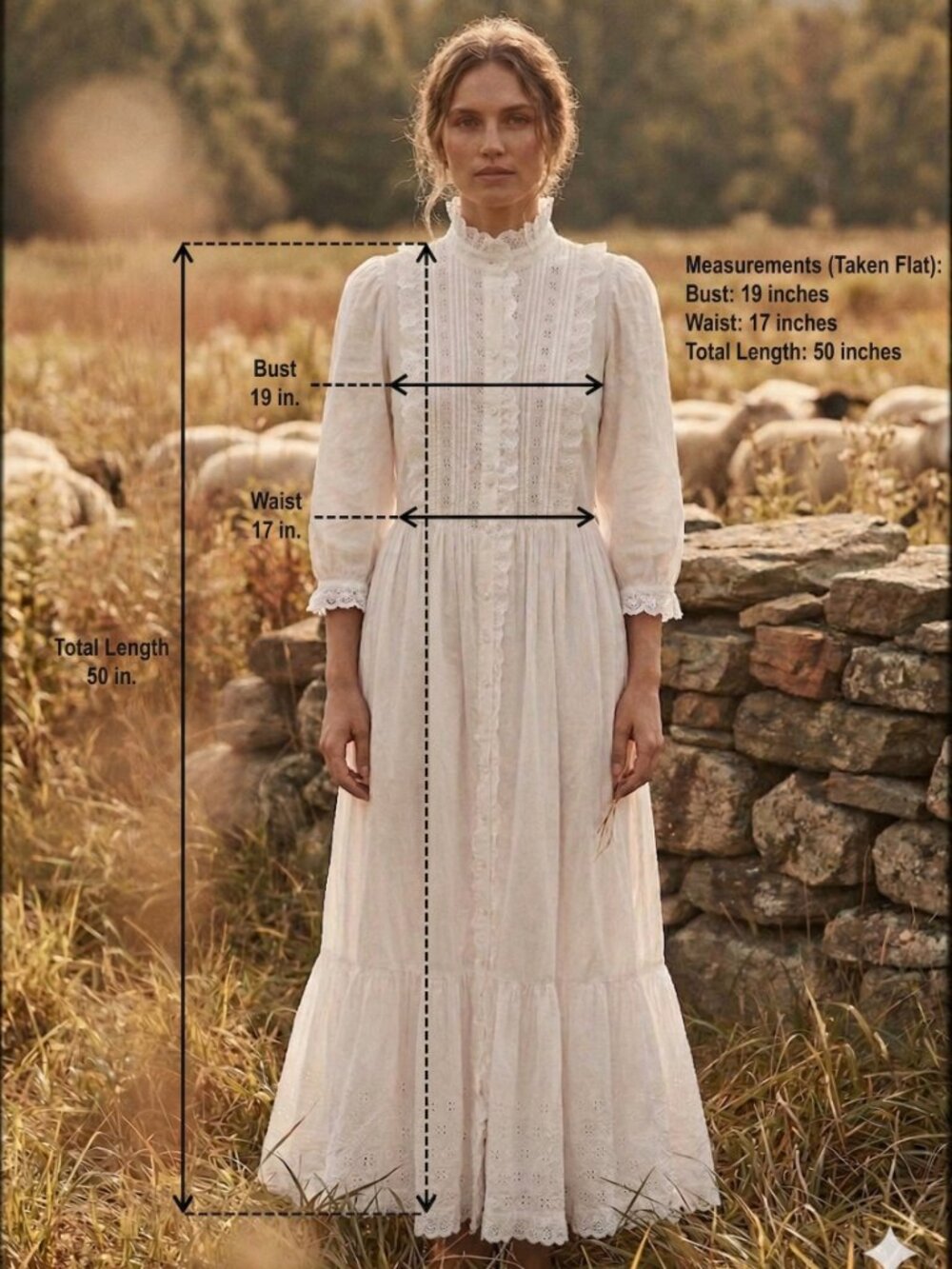 *Sold*NWT DOEN Darby Dress in Powder | Size XL | Vintage-Inspired Eyelet - Picture 3 of 13